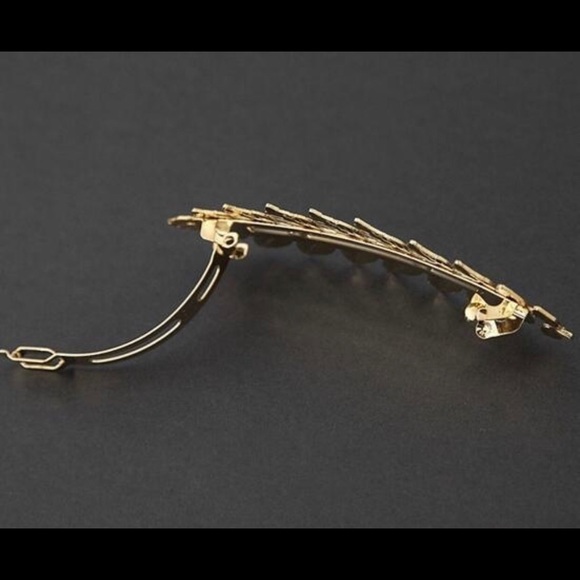 Gold Plated Leaf Hairpin - Picture 5 of 5